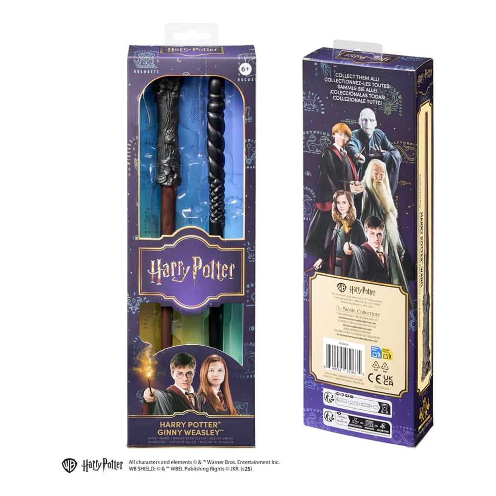 SU ORDINAZIONE Harry Potter twin-pack Role Play Wands Harry Potter & Ginny Weasley 30 cm