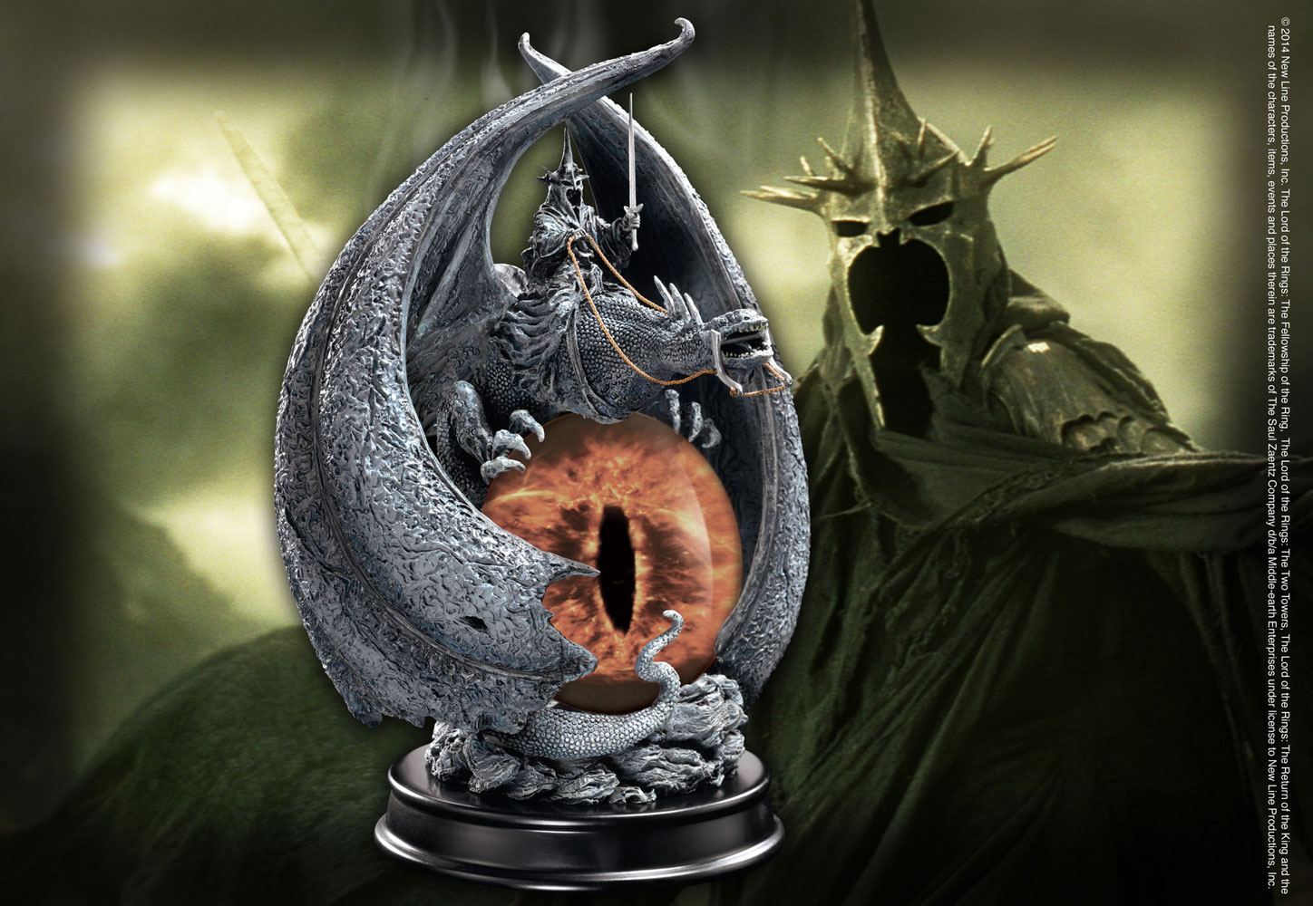 AUF BESTELLUNG gefertigte Herr der Ringe-Statue „Der Zorn des Hexenkönigs“, 20 cm
