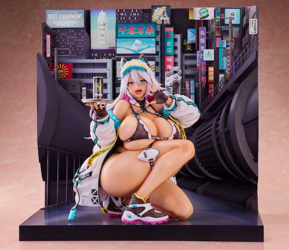 PREORDINE+ 01/2027 (NON CANCELLABILE) Original Character Statue 1/4 Meido-Busou: Ax Street ver. Pixel Philia Edition 37 cm (18+)