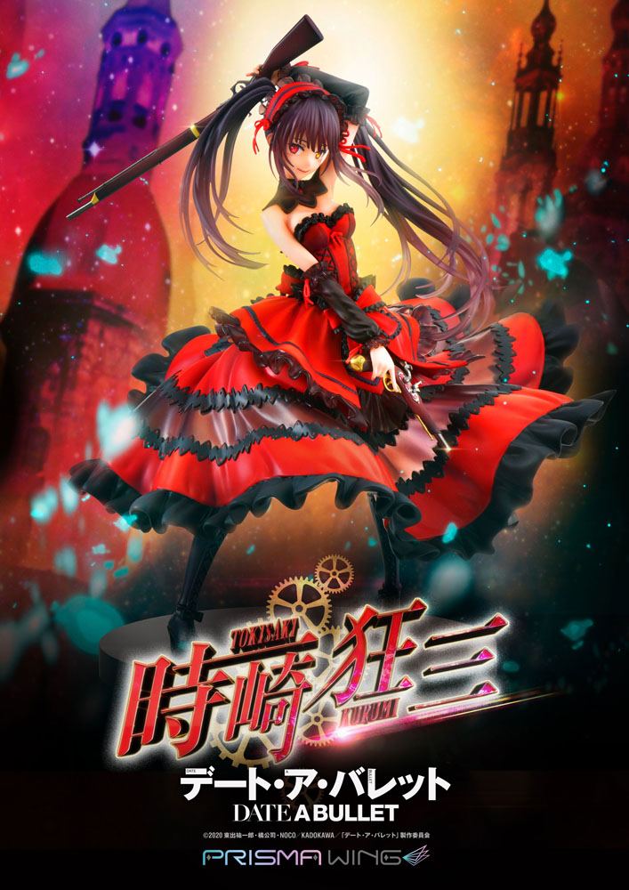 SU ORDINAZIONE Date A Live Fragment: Date A Bullet Prisma Wing PVC Statue 1/7 Kurumi Tokisaki 27 cm