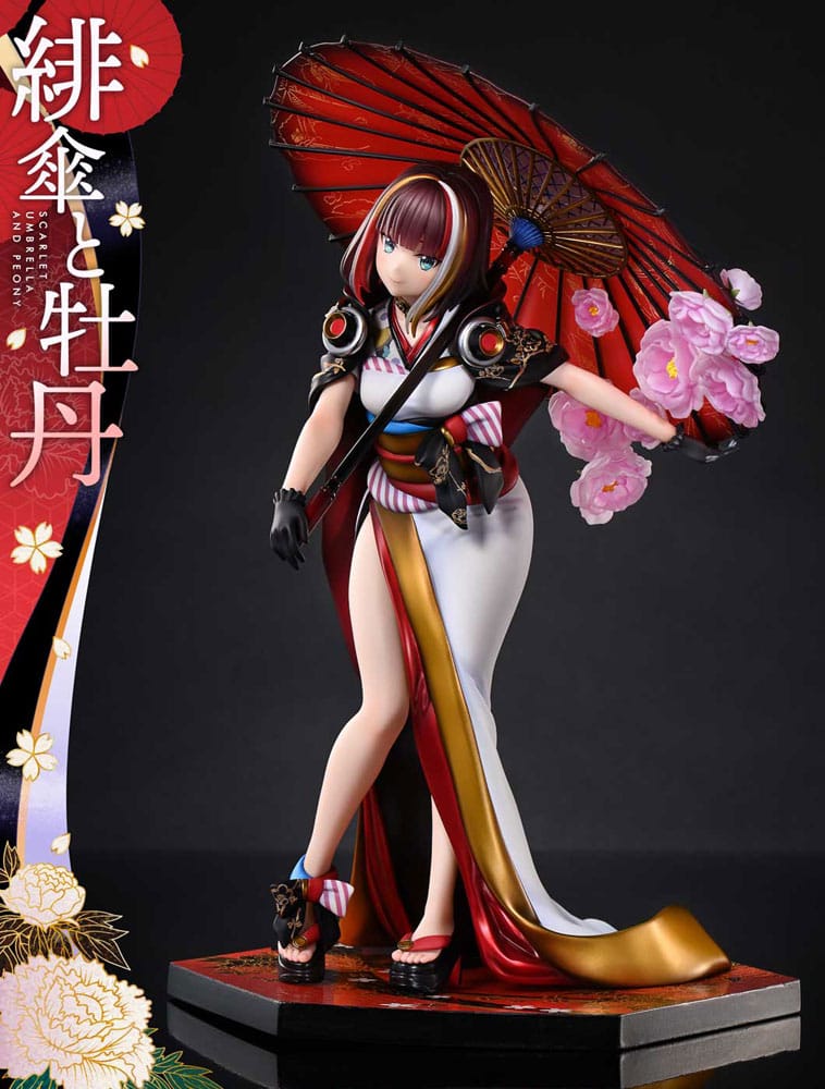 PREORDINE 12/2025 Original Illustration by Fuzichoco Prisma Wing PVC Statue 1/7 Scarlet Umbrella And Peony 28 cm (PREORDINE NON CANCELLABILE)