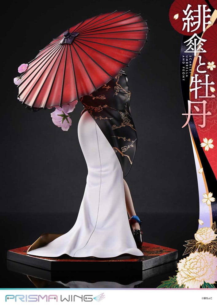 PREORDINE 12/2025 Original Illustration by Fuzichoco Prisma Wing PVC Statue 1/7 Scarlet Umbrella And Peony 28 cm (PREORDINE NON CANCELLABILE)