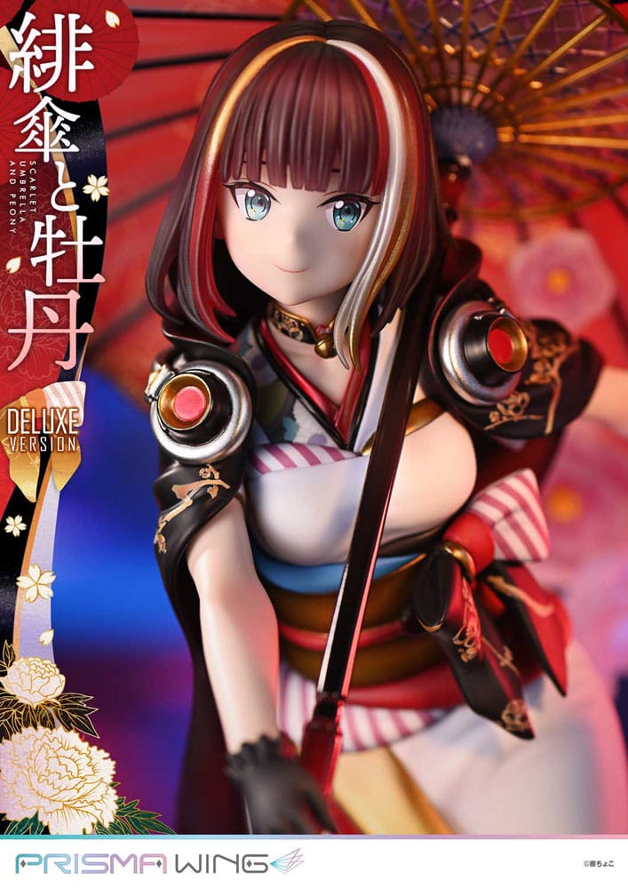 PREORDINE 12/2025 Original Illustration by Fuzichoco Prisma Wing PVC Statue 1/7 Scarlet Umbrella And Peony Deluxe Version 32 cm (PREORDINE NON CANCELLABILE)