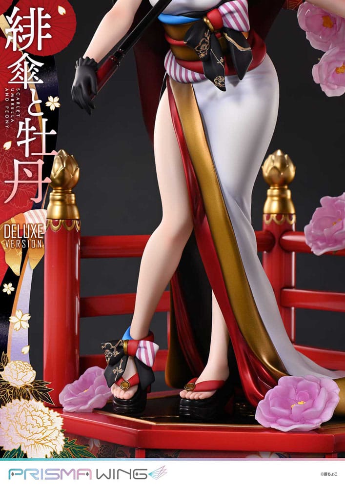PREORDINE 12/2025 Original Illustration by Fuzichoco Prisma Wing PVC Statue 1/7 Scarlet Umbrella And Peony Deluxe Version 32 cm (PREORDINE NON CANCELLABILE)
