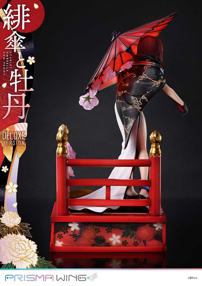 PREORDINE 12/2025 Original Illustration by Fuzichoco Prisma Wing PVC Statue 1/7 Scarlet Umbrella And Peony Deluxe Version 32 cm (PREORDINE NON CANCELLABILE)