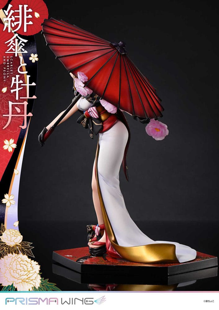 PREORDINE 12/2025 Original Illustration by Fuzichoco Prisma Wing PVC Statue 1/7 Scarlet Umbrella And Peony Deluxe Version 32 cm (PREORDINE NON CANCELLABILE)