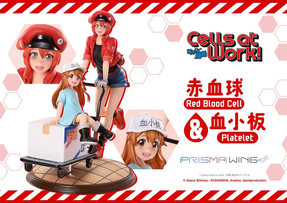 PREORDINE+ 04/2027 Cells at Work Prisma Wing PVC Statue Red Blood Cell & Platelet  26 cm