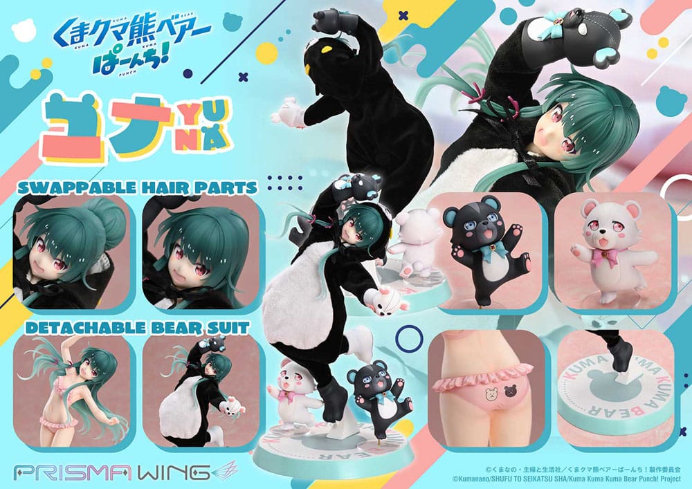 PREORDINE 08/2026 Kuma Kuma Kuma Bear Punch! Prisma Wing PVC Statue 1/7 Yuna 28 cm (PREORDINE NON CANCELLABILE)