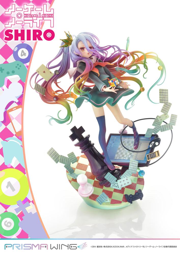 SU ORDINAZIONE No Game No Life Prisma Wing PVC Statue 1/7 Shiro 27 cm *PREZZO SPECIALE*