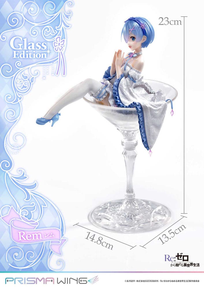 SU ORDINAZIONE Re:Zero - Starting Life in Another World Prisma Wing PVC Statue 1/7 Rem Glass Edition 23 cm