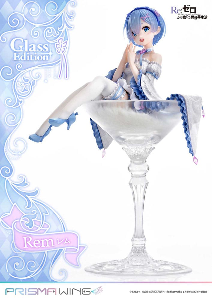 SU ORDINAZIONE Re:Zero - Starting Life in Another World Prisma Wing PVC Statue 1/7 Rem Glass Edition 23 cm