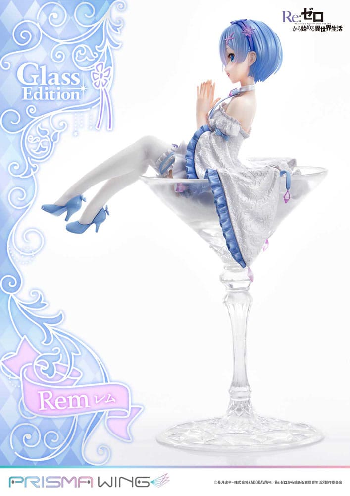 SU ORDINAZIONE Re:Zero - Starting Life in Another World Prisma Wing PVC Statue 1/7 Rem Glass Edition 23 cm