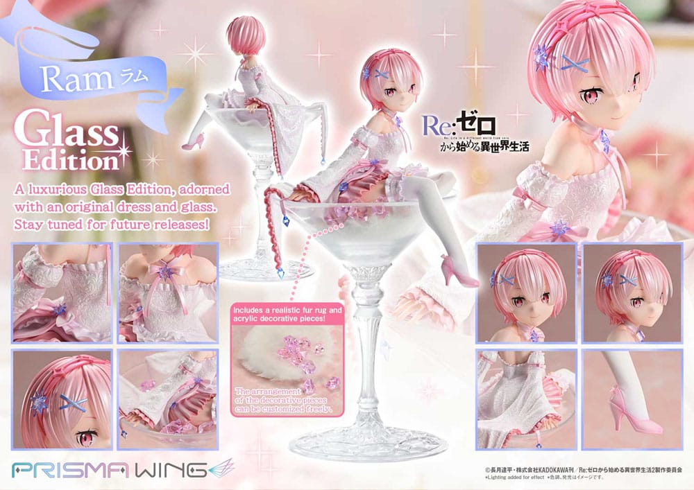 PREORDINE 04/2026 Re:ZERO Starting Life in Another World Prisma Wing PVC Statue 1/7 Ram Glass Edition 24 cm (PREORDINE NON CANCELLABILE)