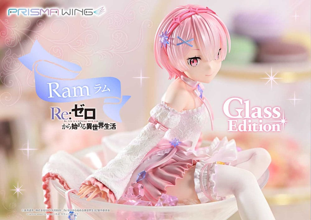 PREORDINE 04/2026 Re:ZERO Starting Life in Another World Prisma Wing PVC Statue 1/7 Ram Glass Edition 24 cm (PREORDINE NON CANCELLABILE)