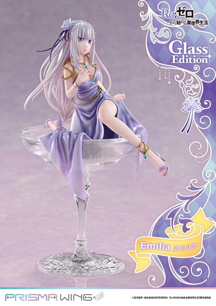 PREORDINE+ 08/2028 Re:Zero Prisma Wing Statue 1/7 Emilia Glass Edition 29 cm