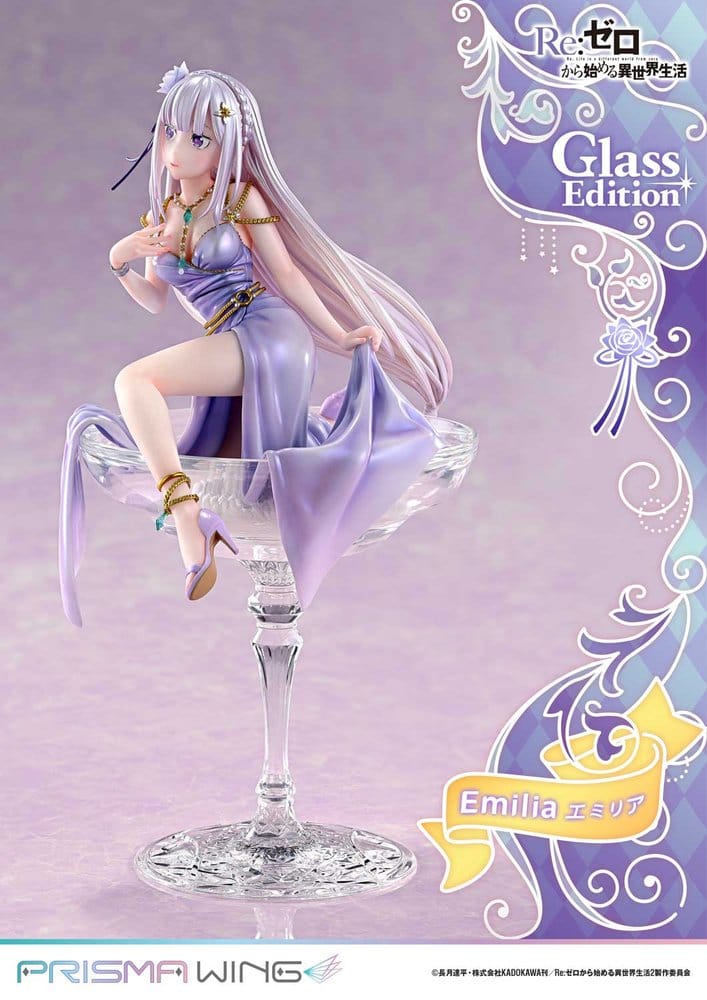 PREORDINE+ 08/2028 Re:Zero Prisma Wing Statue 1/7 Emilia Glass Edition 29 cm