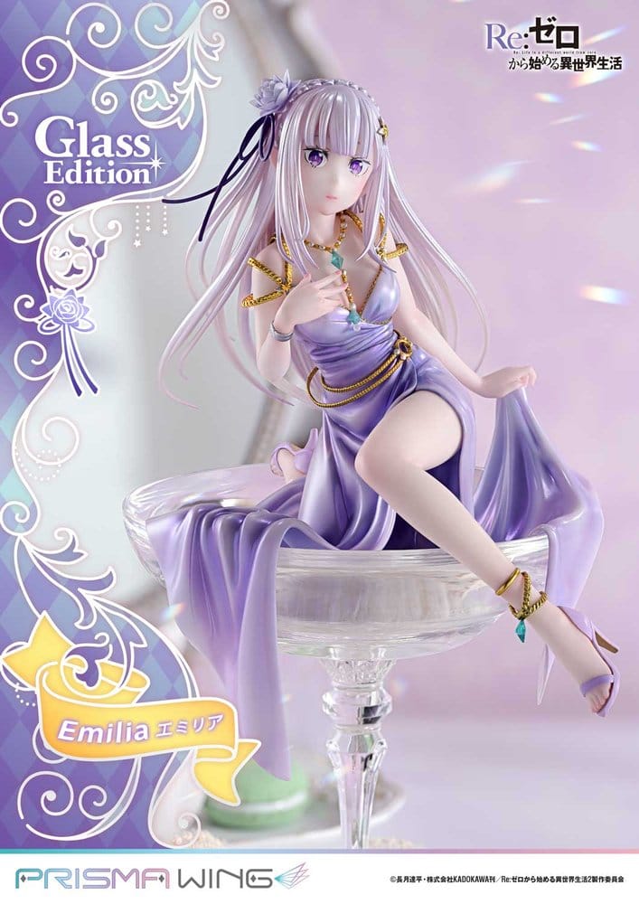 PREORDINE+ 08/2028 Re:Zero Prisma Wing Statue 1/7 Emilia Glass Edition 29 cm