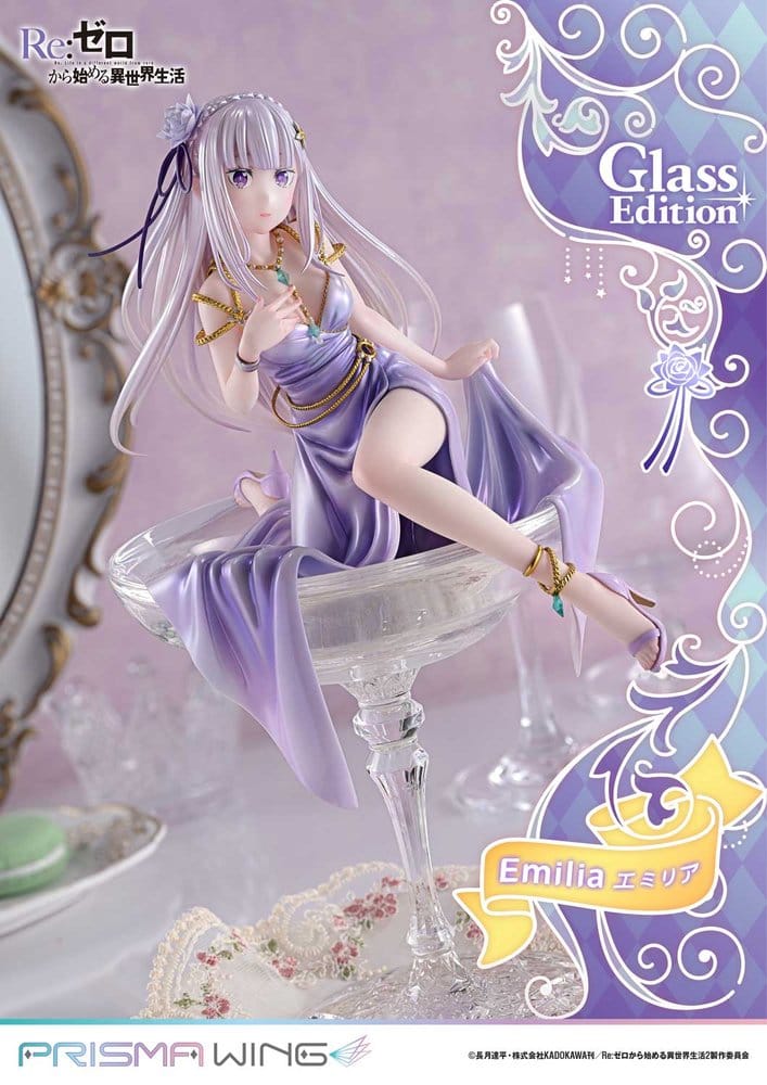 PREORDINE+ 08/2028 Re:Zero Prisma Wing Statue 1/7 Emilia Glass Edition 29 cm