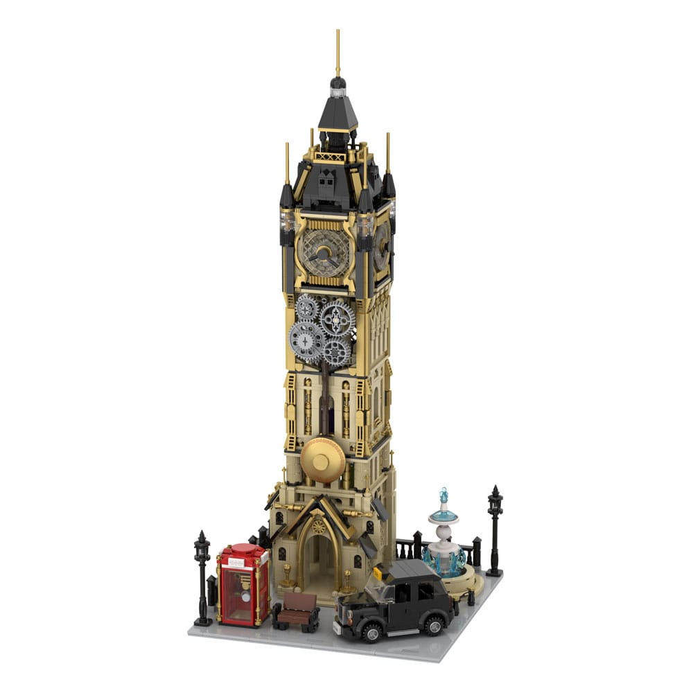 SU ORDINAZIONE Original-Steampunk Series Construction Set Steampunk Clock Tower Park 58 cm