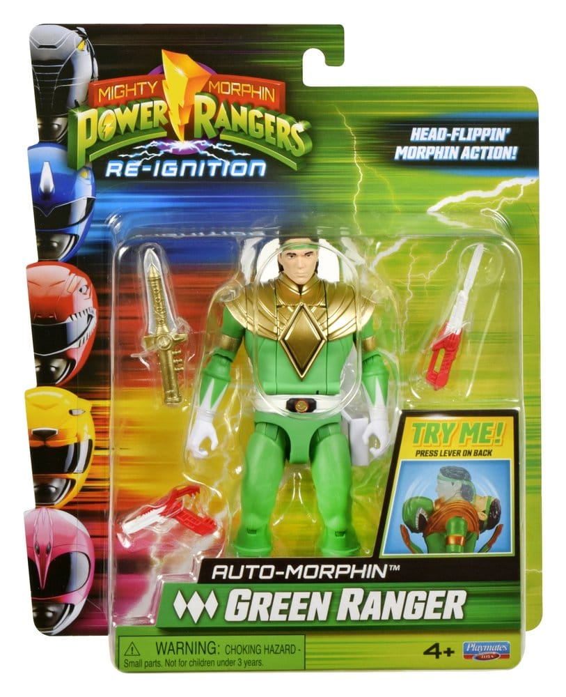 🧪 LAB | PREORDINE+ 10/2027 Power Rangers Auto-Morphin Action Figure Green Ranger 15 cm