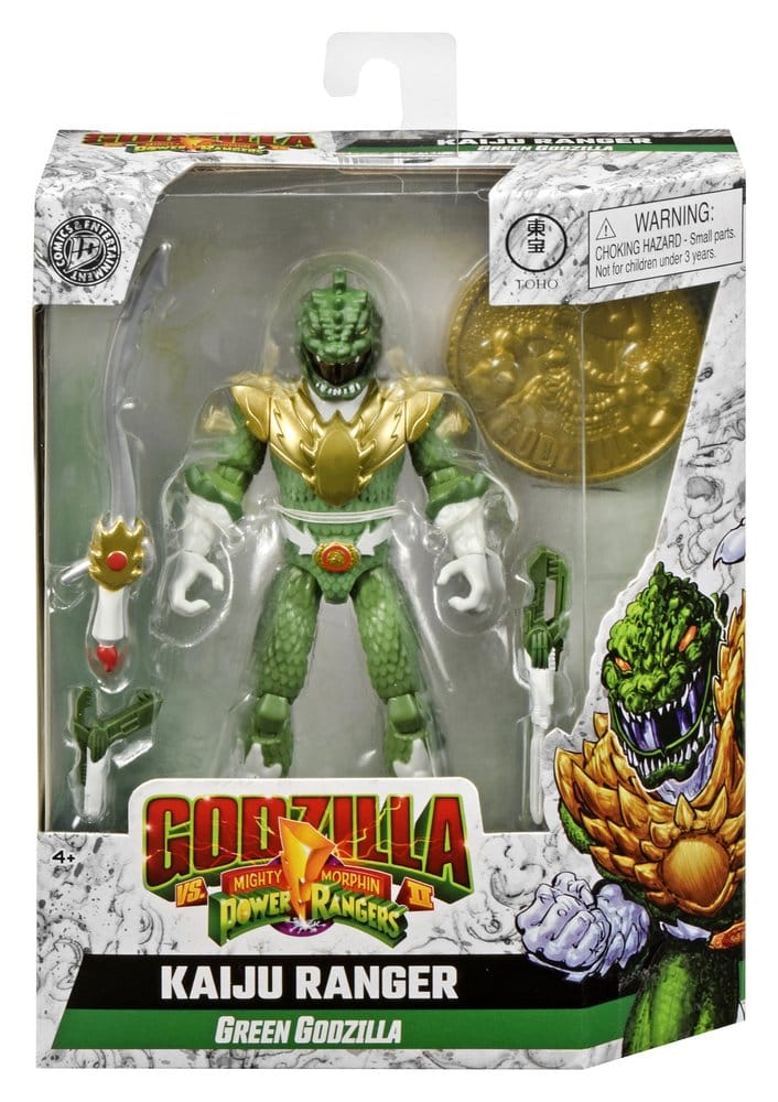 🧪 LAB | SU ORDINAZIONE Mighty Morphin Power Rangers x Godzilla Action Figure Green Godzilla
