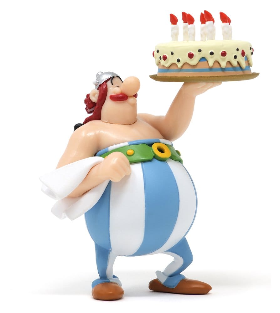 🧪 LAB | SU ORDINAZIONE Asterix PVC Figure Obelix Happy Birthday 8.5 cm
