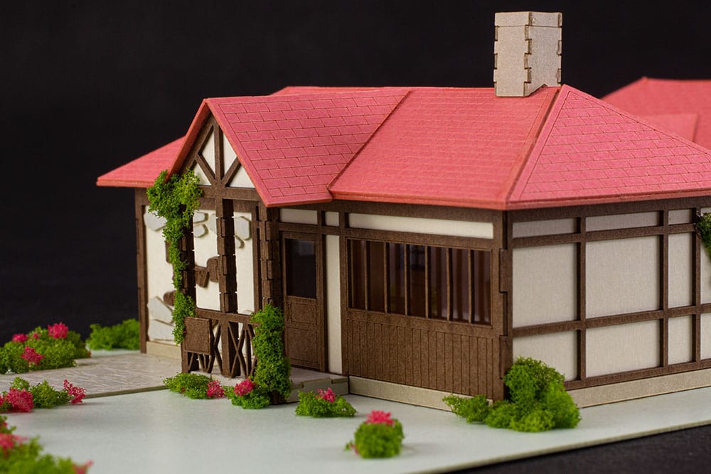 PREORDINE ESAURITO Is the order a rabbit?? Bloom 1/150 Paper Model Kit Anitecture Hot Bakery & Cocoa's House 4 cm (re-run)