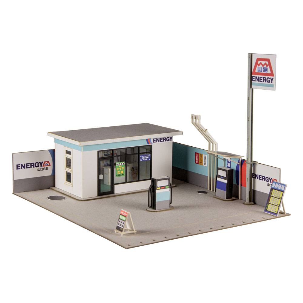 MADE TO ORDER Original Illustration 1/64 Paper Model Kit 1/64 Gas Station 11 cm (re-run) *SPECIAL PRICE*