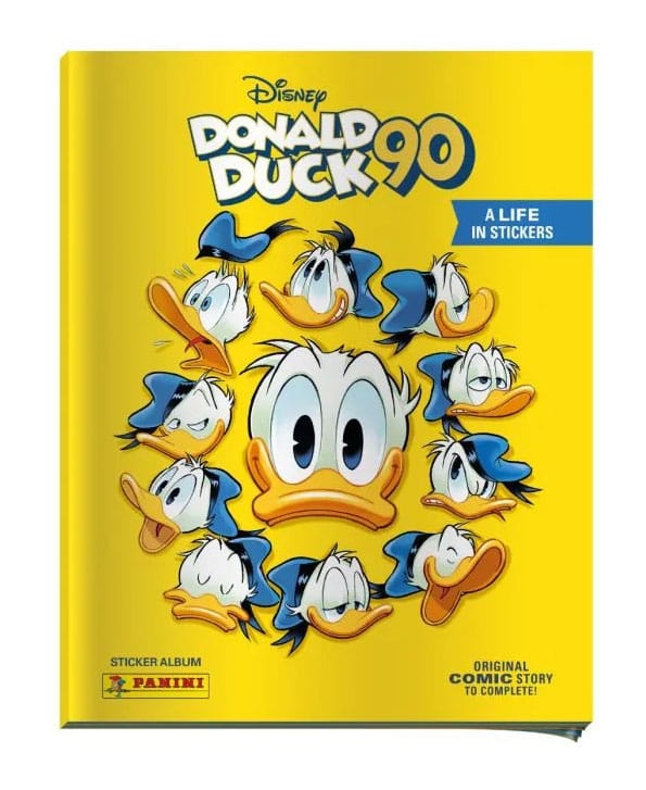 AUF BESTELLUNG HERGESTELLT Donald Duck 90 Jahre Sticker &amp; Sammelkarten-Sammelalbum *Deutsche Version*