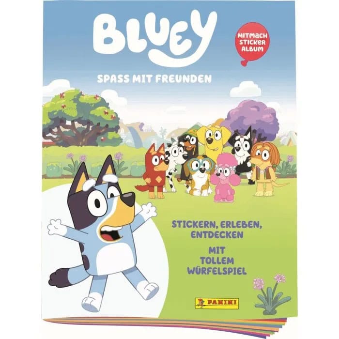 SU ORDINAZIONE Bluey Spaß mit Freunden Sticker Collection Album *German Version*