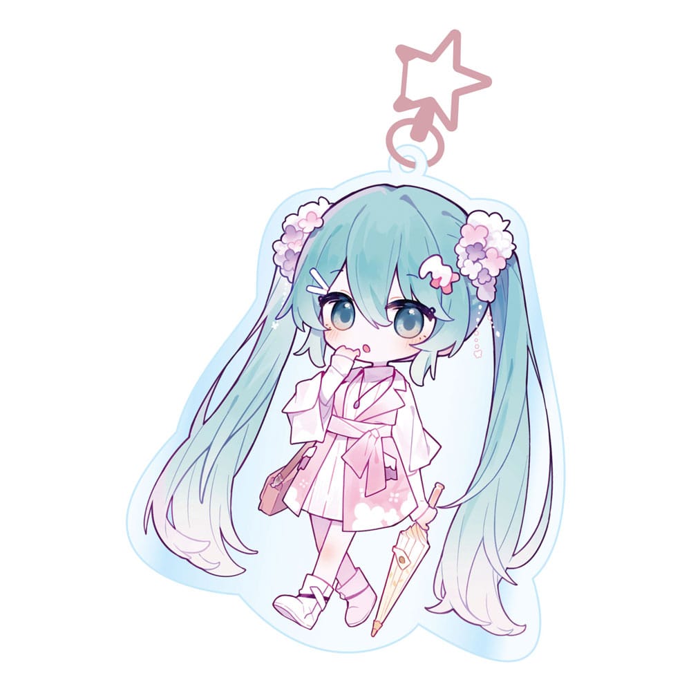 SU ORDINAZIONE Hatsune Miku Acrylic Keychain Kawaii Summer Time 