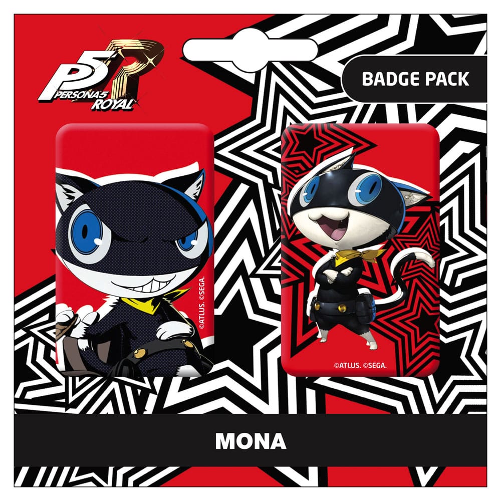 SU ORDINAZIONE Persona 5 Royal Pin Badges 2-Pack Mona / Morgana