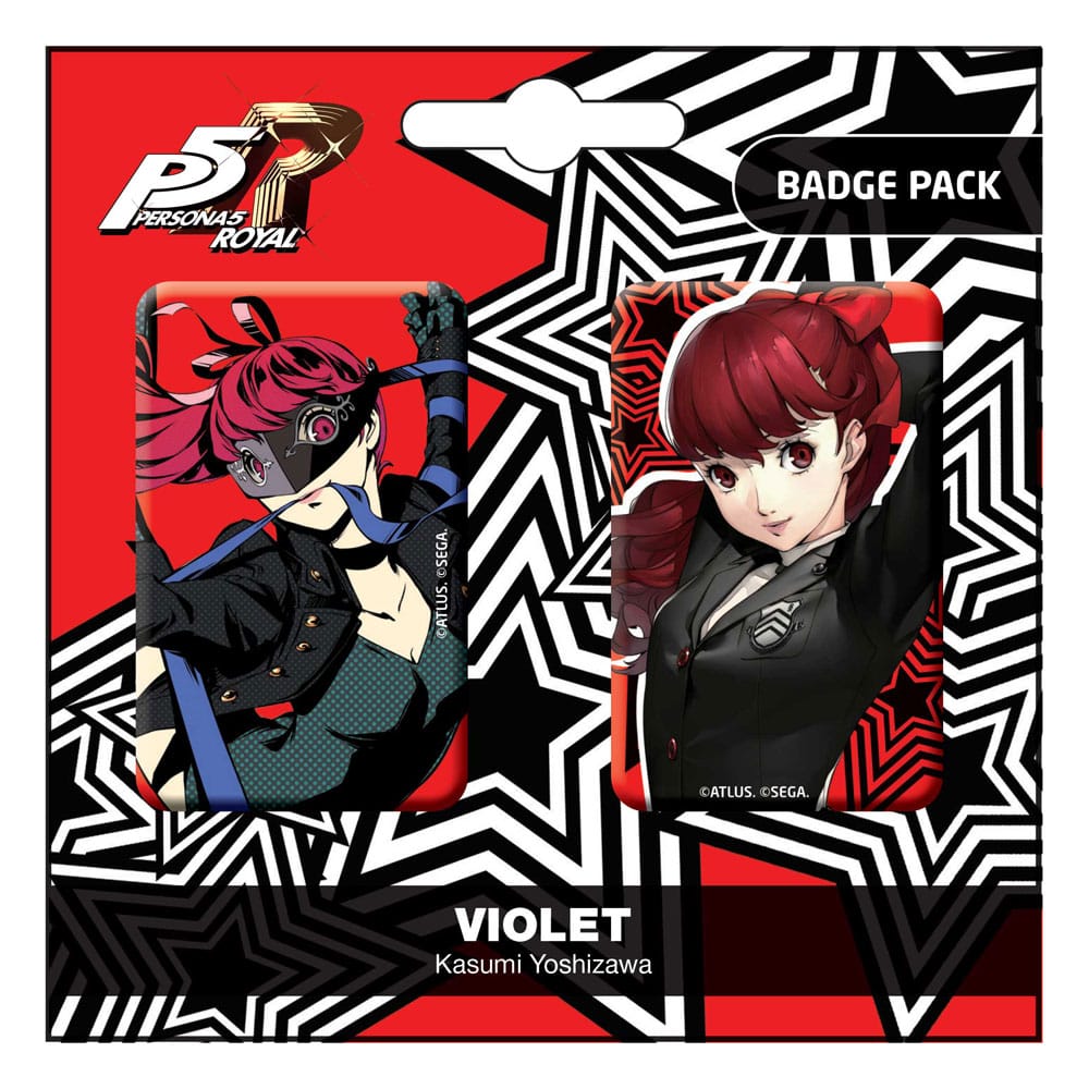 MADE TO ORDER Persona 5 Royal Pin Badges 2-Pack Violet / Kasumi Yoshizawa