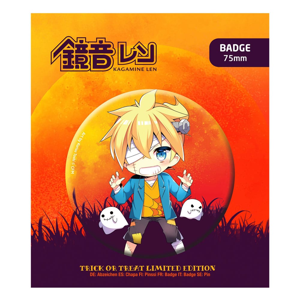 MADE TO ORDER Hatsune Miku Pin Badge Halloween Limited Edition Kagamine Len *SPECIAL PRICE* SOLD OUT