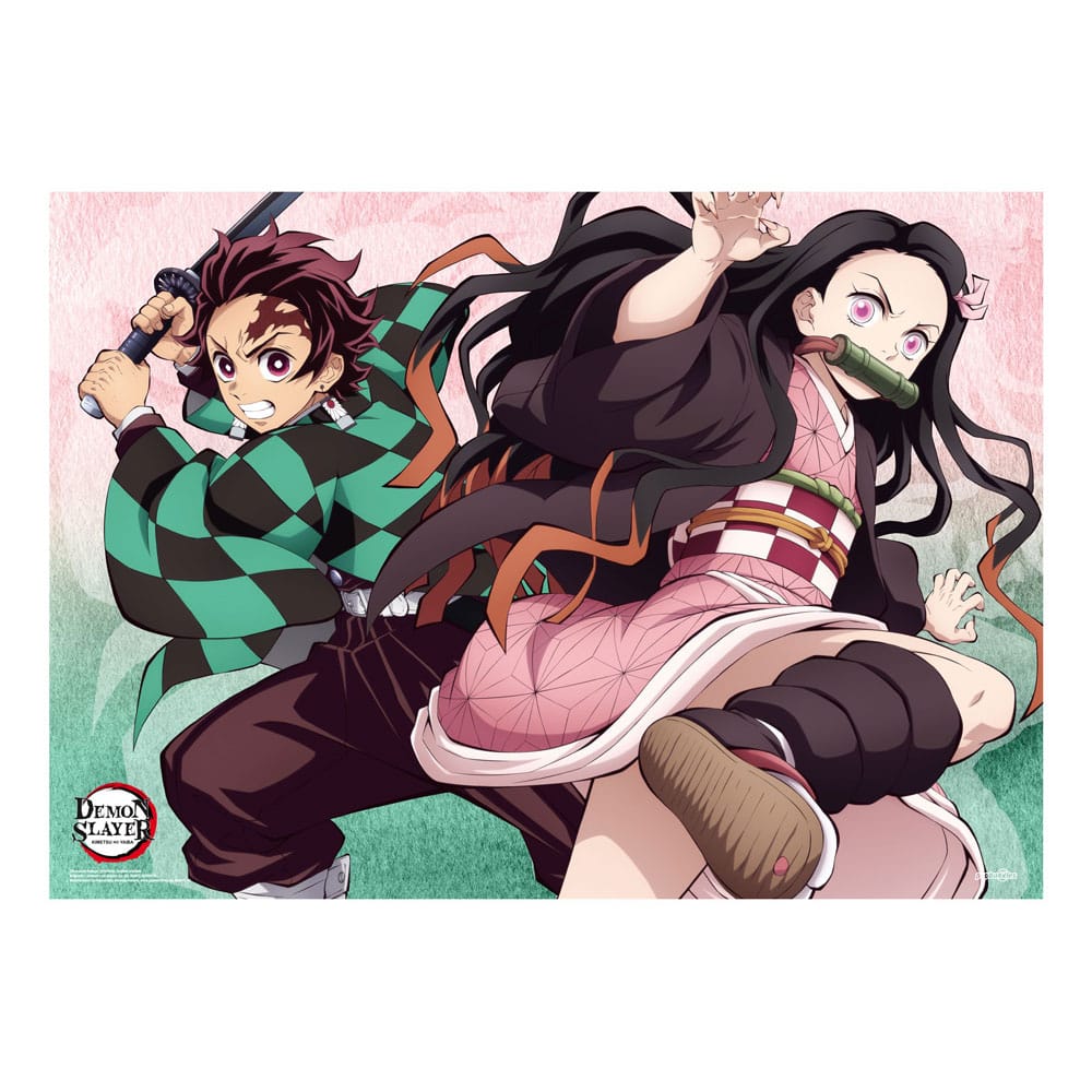SU ORDINAZIONE Demon Slayer: Kimetsu no Yaiba Fabric Poster Tanjiro And Nezuko 84 x 118 cm *PREZZO SPECIALE* ESAURITO