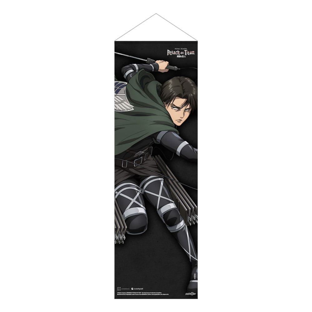SU ORDINAZIONE Attack on Titan Slim Wallscroll Levi 30 x 90 cm