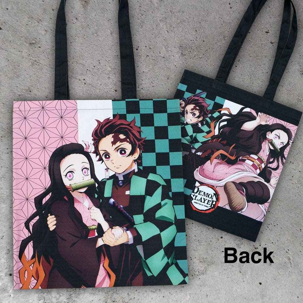 SU ORDINAZIONE Demon Slayer: Kimetsu no Yaiba Tote Bag Tanjiro & Nezuko