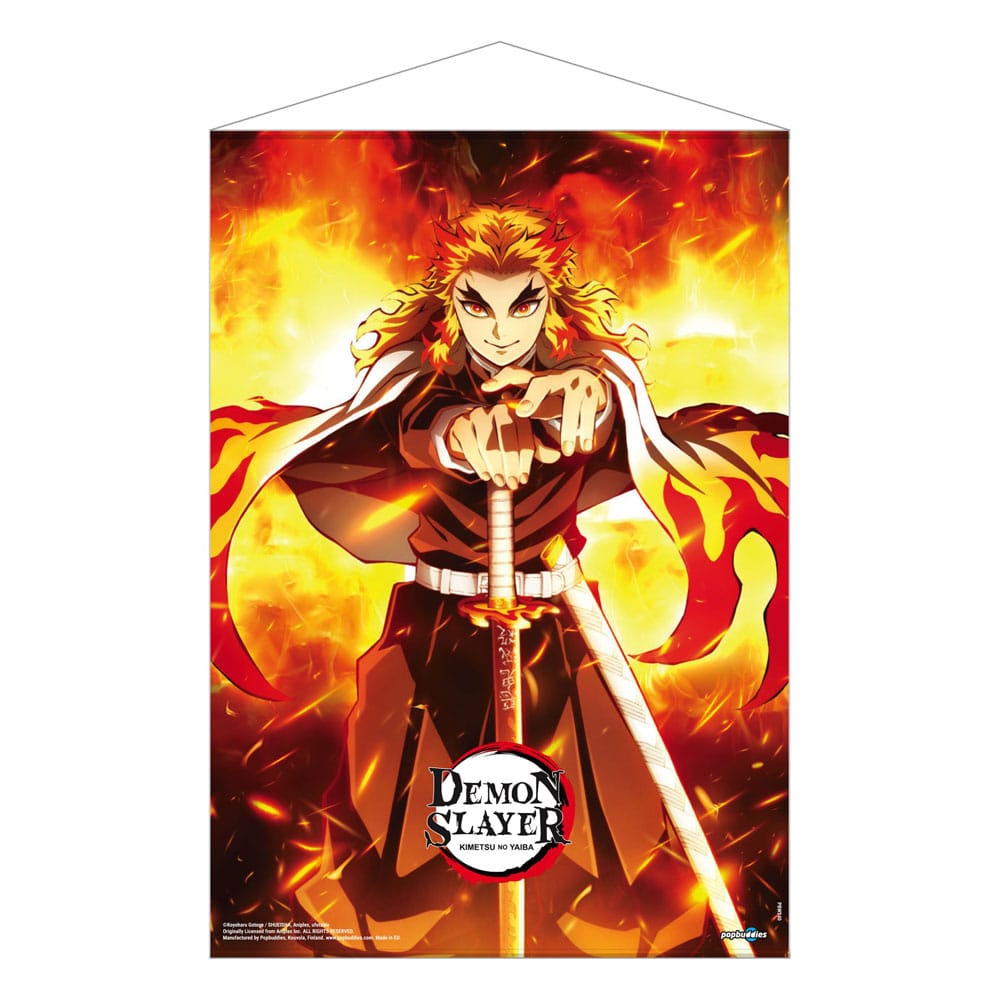 SU ORDINAZIONE Demon Slayer: Kimetsu no Yaiba Wallscroll Kyojuro Rengoku 50 x 70 cm