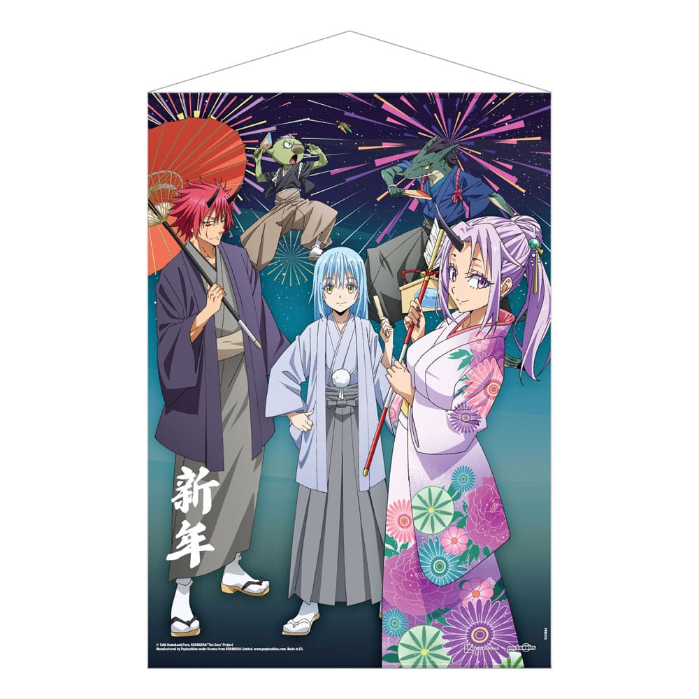 MADE TO ORDER That Time I Got Reincarnated as a Slime Wallscroll New Year's Celebrations 50 x 70 cm