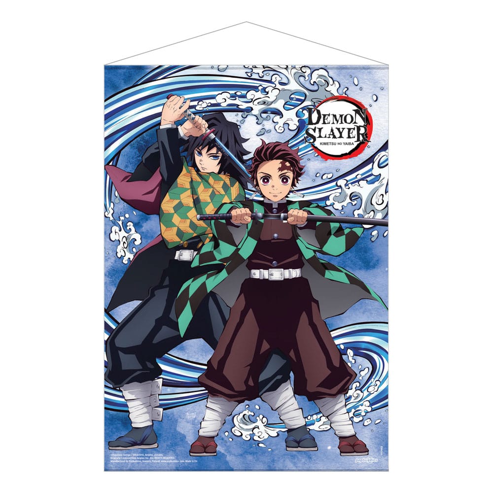 MADE TO ORDER Demon Slayer: Kimetsu no Yaiba Wallscroll Tanjiro Kamado and Giyu Tomioka Water Breathing 50 x 70 cm