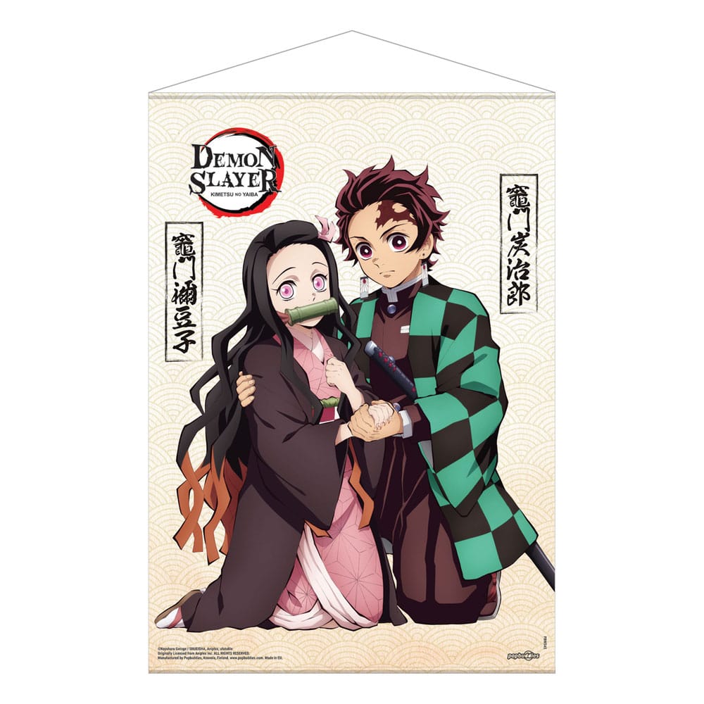 SU ORDINAZIONE Demon Slayer: Kimetsu no Yaiba Wallscroll Tanjiro & Nezuko Kamado 50 x 70 cm