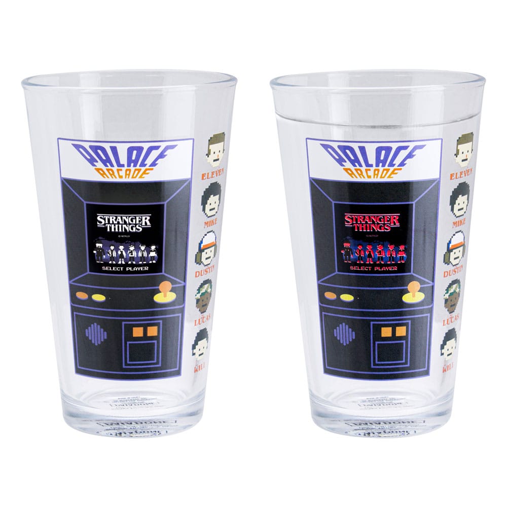 SU ORDINAZIONE Stranger Things Drinking glass with thermo effect Arcade 400 ml ESAURITO