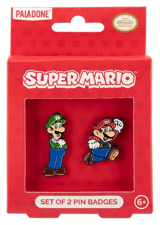 🧪 LAB | SU ORDINAZIONE Super Mario Pin Badge 2-Pack