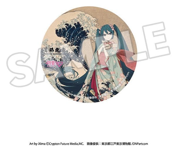 SU ORDINAZIONE Katsushika Hokusai x Hatsune Miku Pins 6 cm Blind Box Assortment (8)