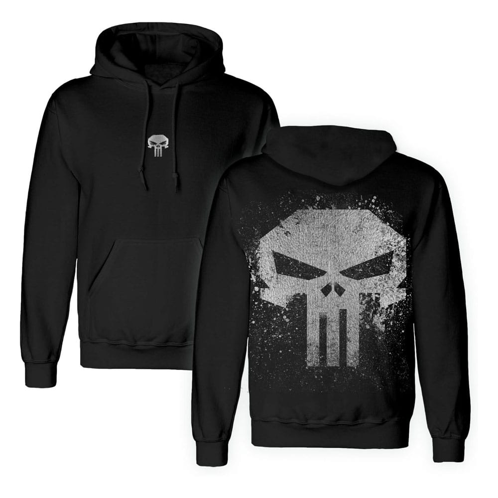SU ORDINAZIONE Punisher Hooded Sweater Skull With Metallic Ink Size XL *PREZZO SPECIALE*