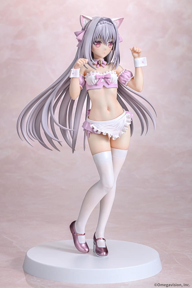 PREORDINE 09/2025 Tsuki ni Yorisou Otome no Sahou PVC Statue 1/6 Luna Sakurakouji Cat Maid Sakura Color Ver. 26 cm (18+) (PREORDINE NON CANCELLABILE)