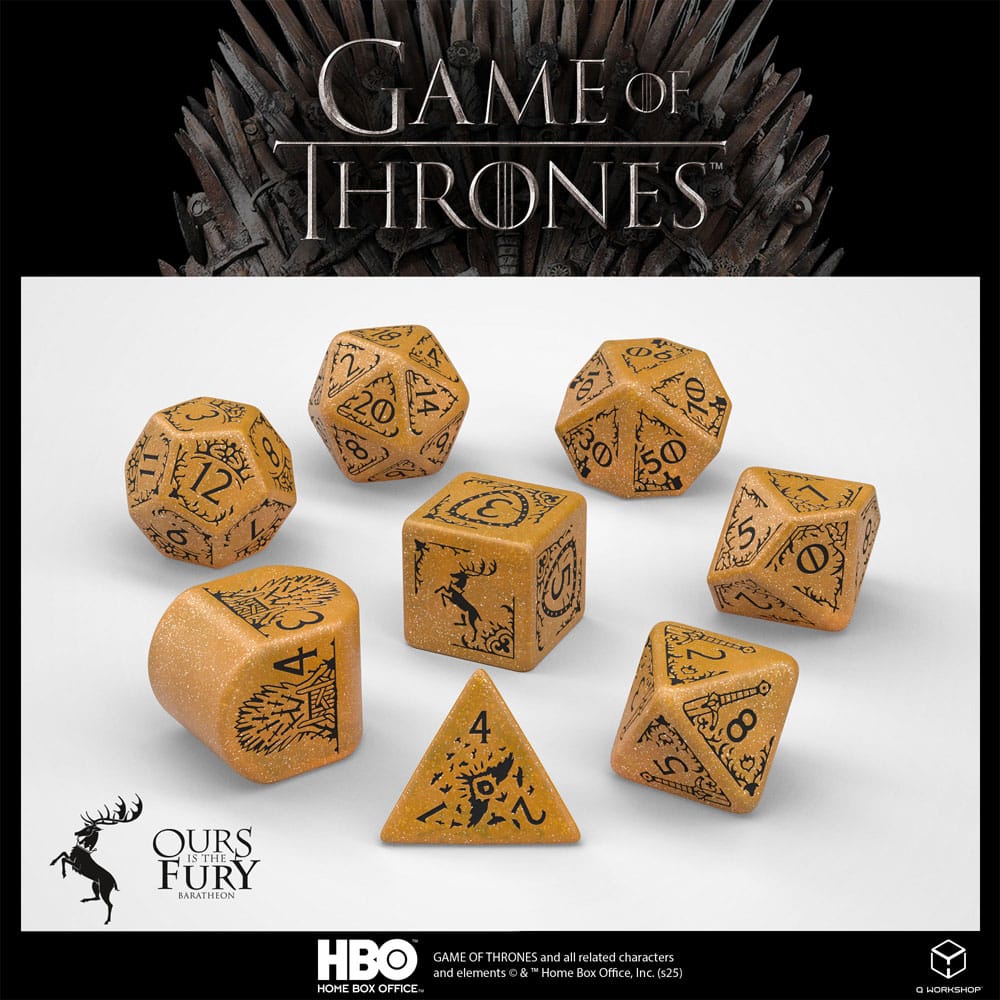 SU ORDINAZIONE Game of Thrones Dice Set Baratheon (8) ESAURITO