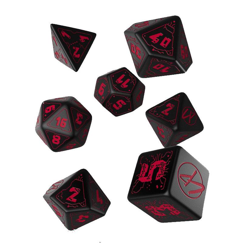SU ORDINAZIONE Cyberpunk Edition Dice Set Blood over Chrome (7)