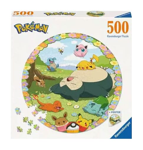 SU ORDINAZIONE Pokémon Round Jigsaw Puzzle Flowery Pokémon (500 pieces)