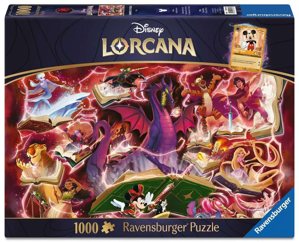 SU ORDINAZIONE Disney Lorcana Jigsaw Puzzle Glimmers of the Realm: Ruby (1000 pieces)